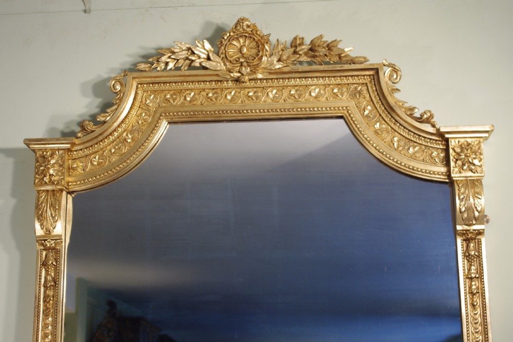 Large Victorian Gilt Overmantle Mirror View II