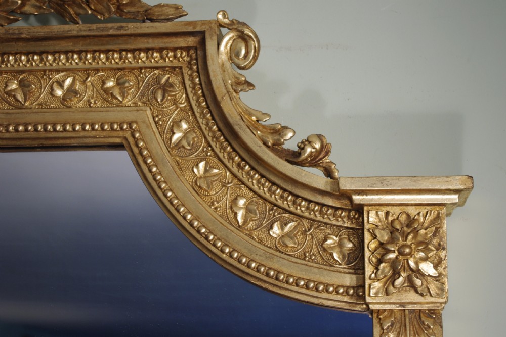 Large Victorian Gilt Overmantle Mirror View VI