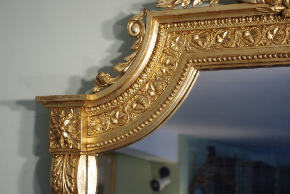 Large Victorian Gilt Overmantle Mirror View VII