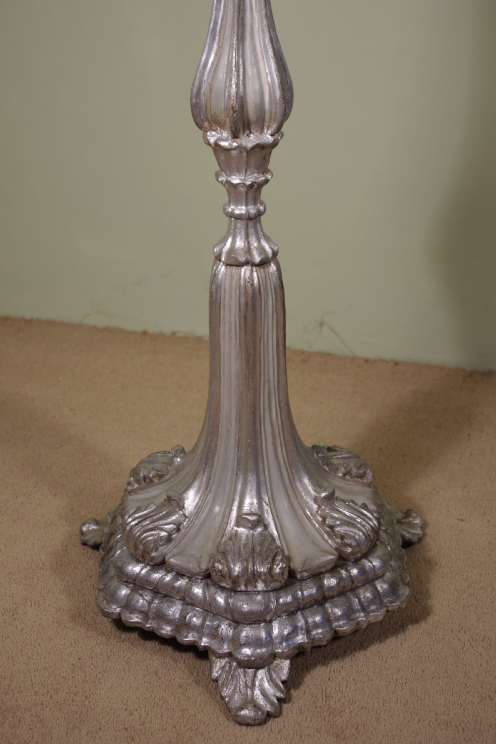 French Painted and Silvered Standard Lamp View II