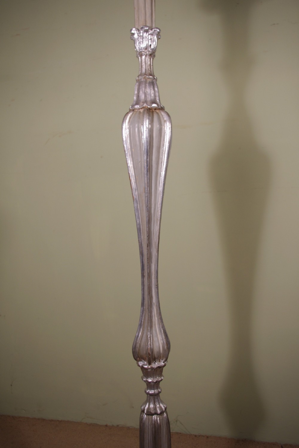 French Painted and Silvered Standard Lamp View V