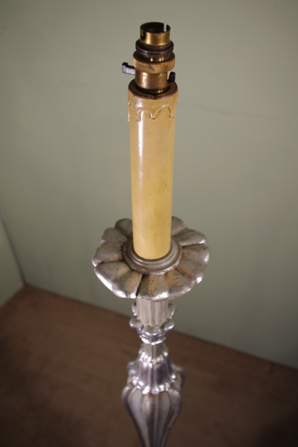 French Painted and Silvered Standard Lamp View VIII