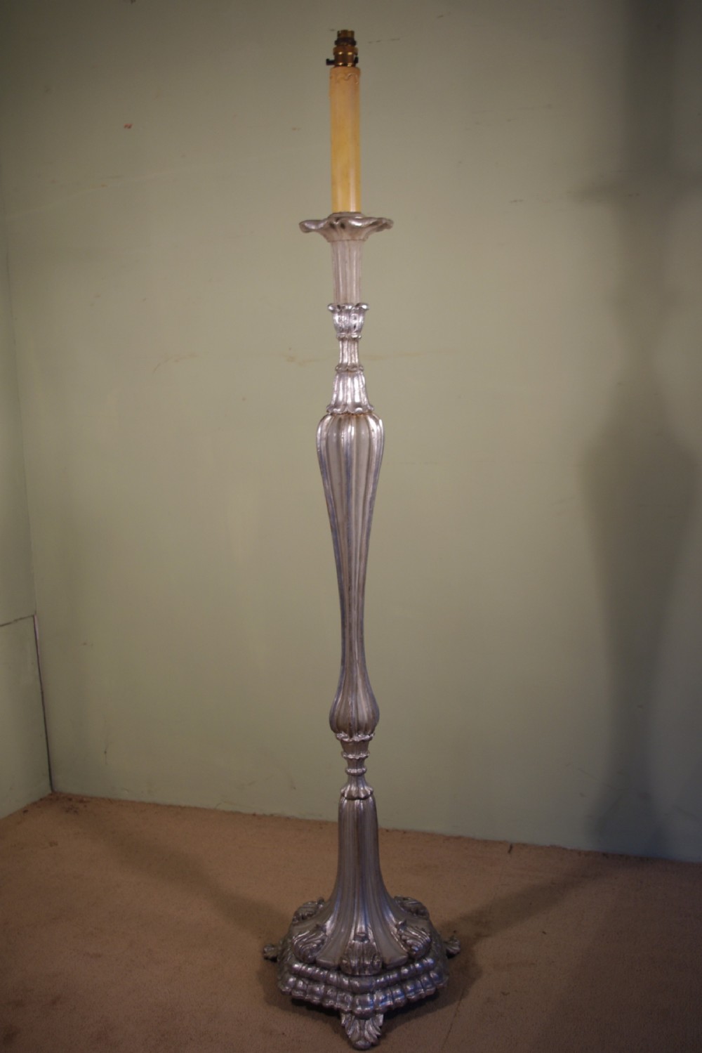 French Painted and Silvered Standard Lamp View IX