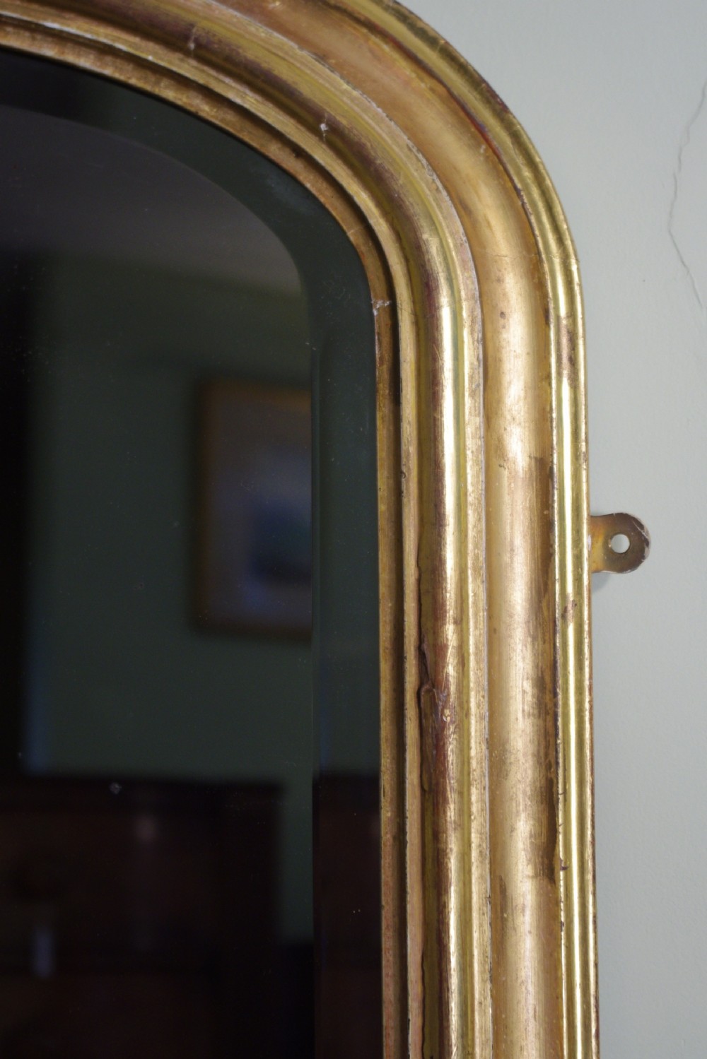 Large Victorian Gilt Arch Top Overmantle Mirror View VI