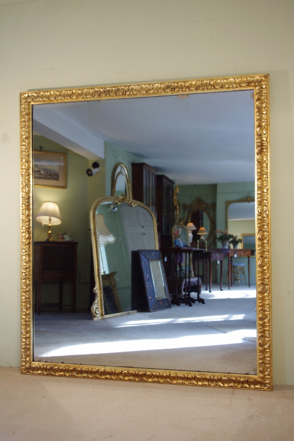 Large Gilt Overmantle/Wall Mirror