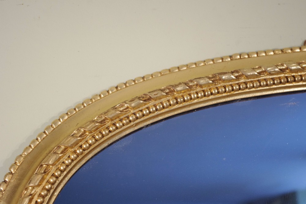 Large Gilt Arch Top Overmantle Mirror View V