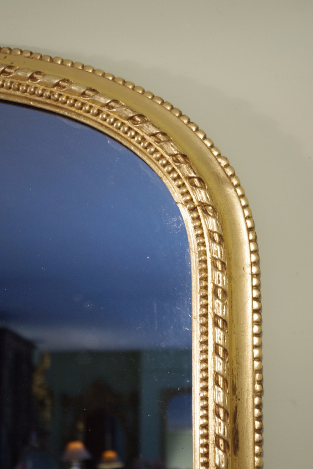 Large Gilt Arch Top Overmantle Mirror View VI