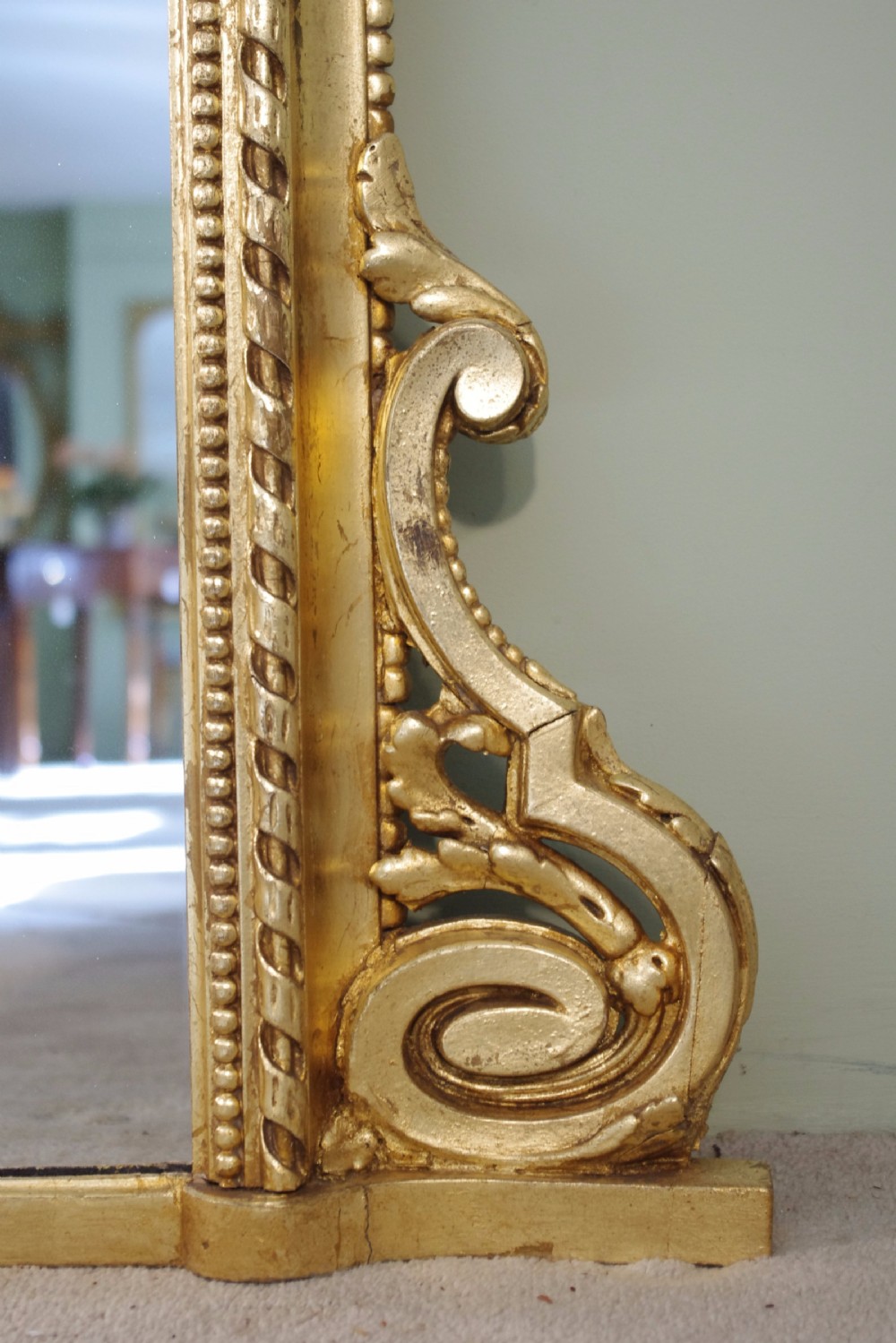 Large Gilt Arch Top Overmantle Mirror View VIII