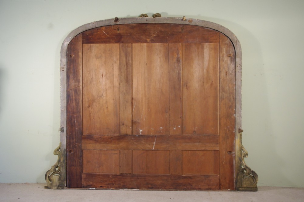Large Gilt Arch Top Overmantle Mirror View XII