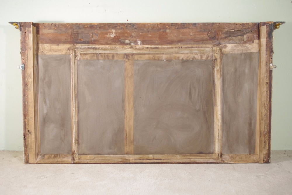 19th Century English Gilt Triple-Plate Overmantle Mirror View VIII