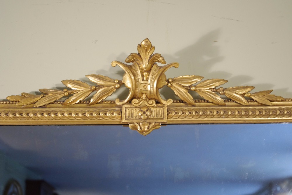 19th Century English Gilt Large Overmantle Mirror View III