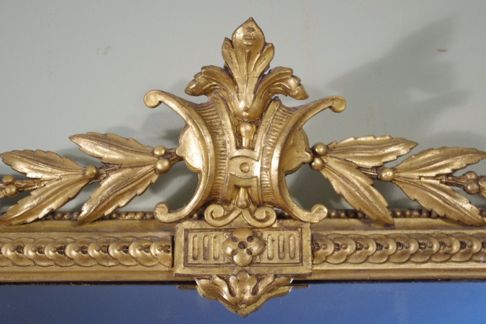 19th Century English Gilt Large Overmantle Mirror View IV