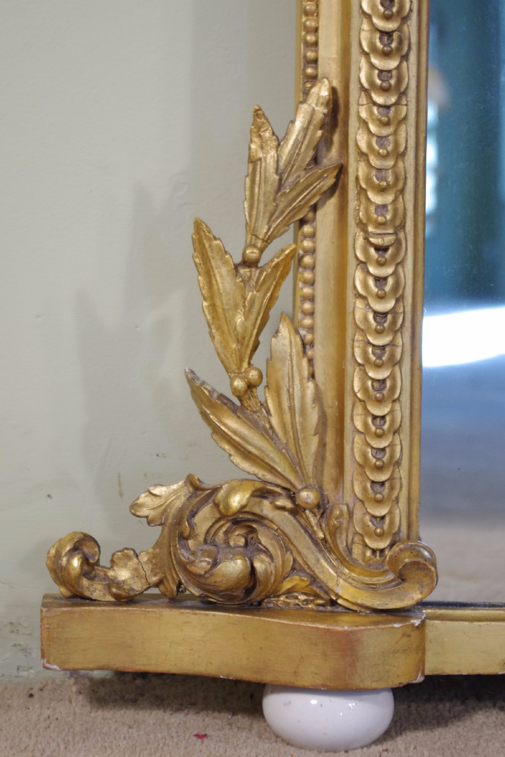19th Century English Gilt Large Overmantle Mirror View V