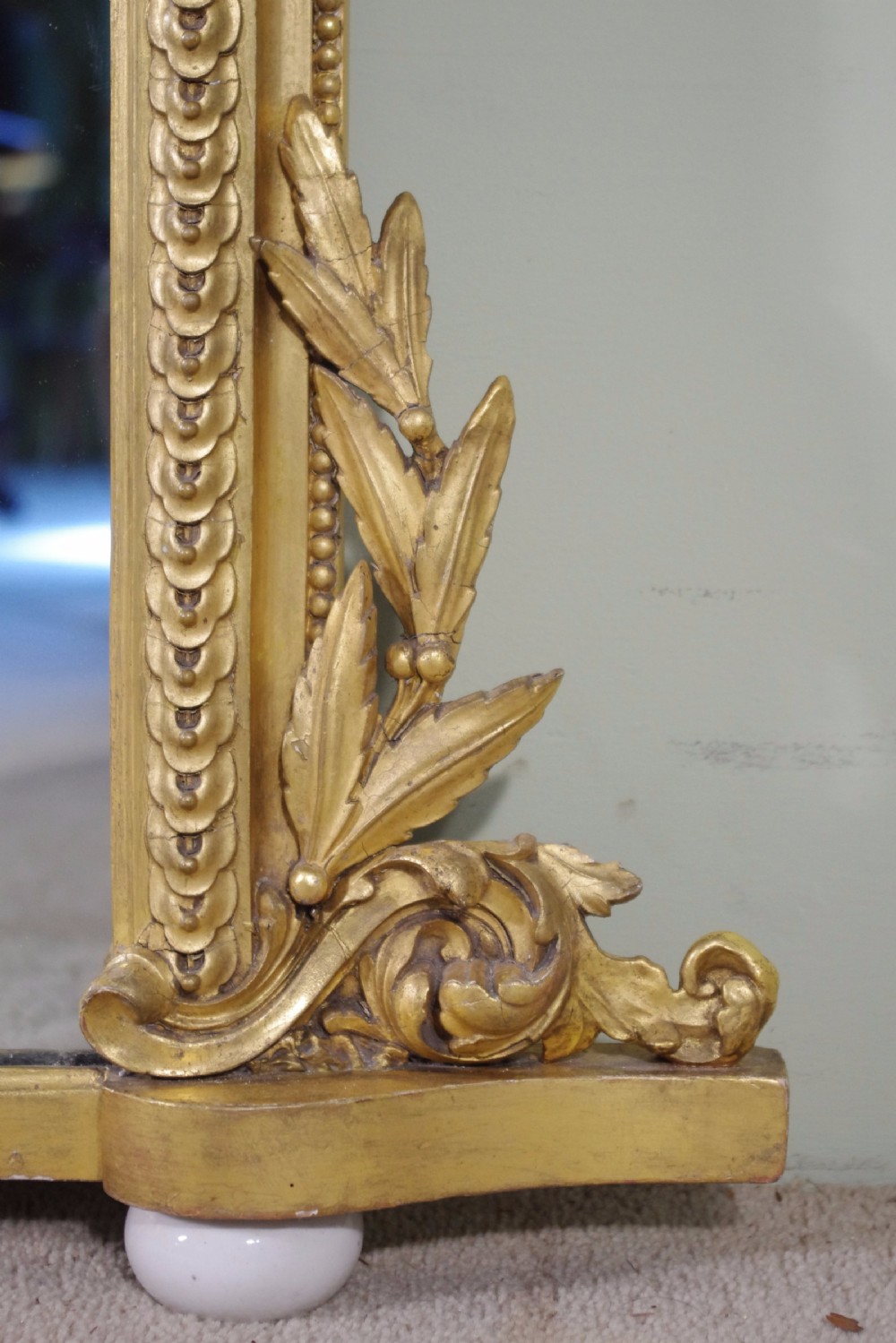 19th Century English Gilt Large Overmantle Mirror View VI