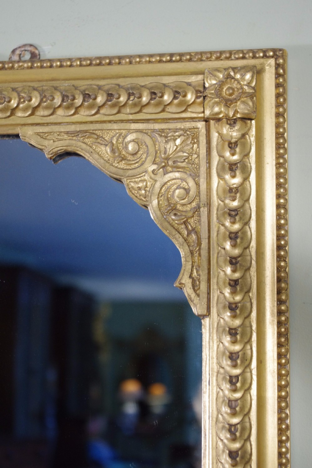 19th Century English Gilt Large Overmantle Mirror View VII