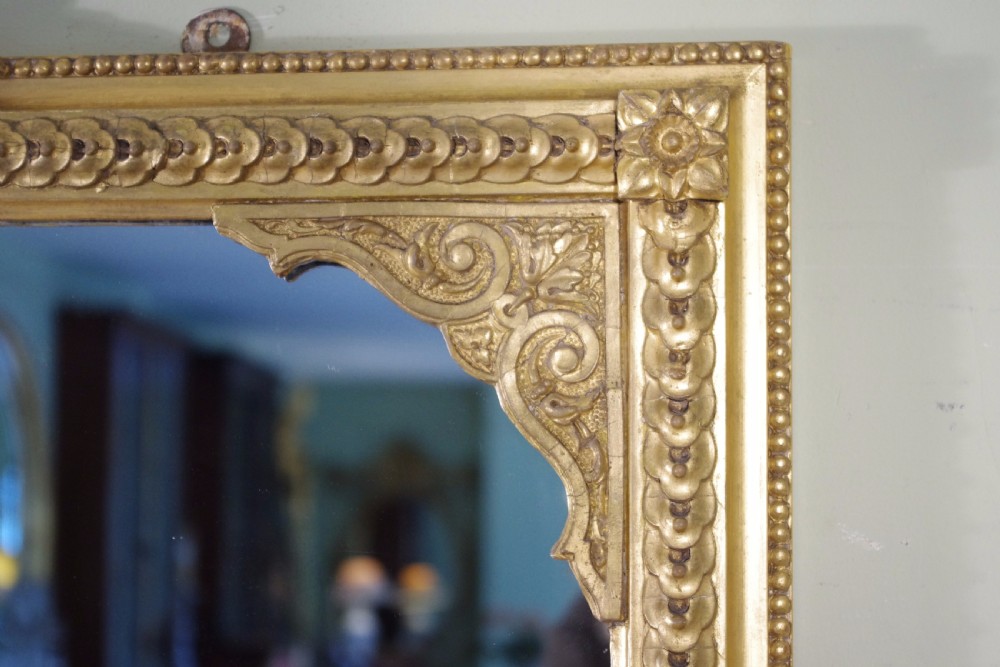 19th Century English Gilt Large Overmantle Mirror View VIII