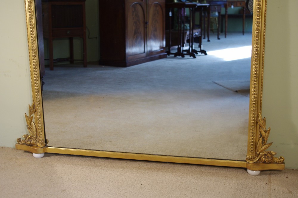 19th Century English Gilt Large Overmantle Mirror View X