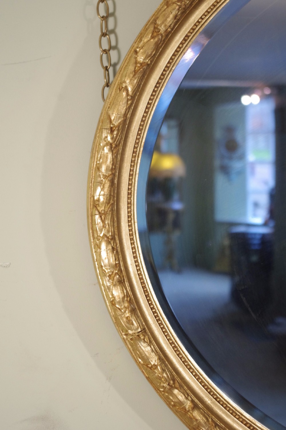 Large Oval Gilt Wall Mirror View III