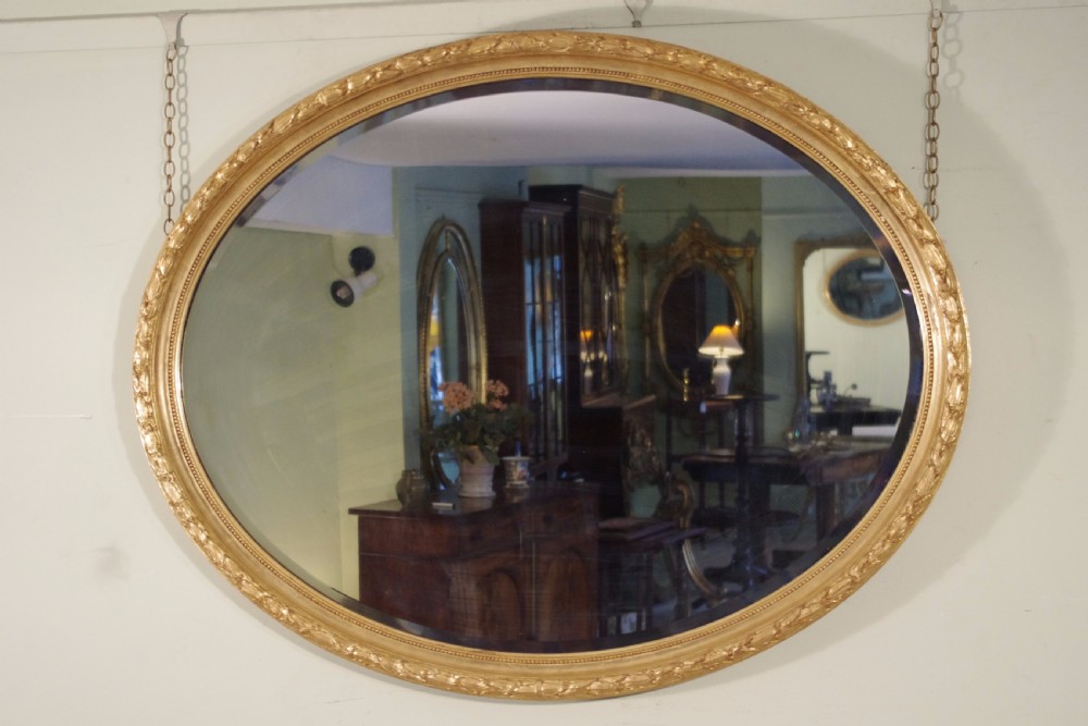 Large Oval Gilt Wall Mirror View VII