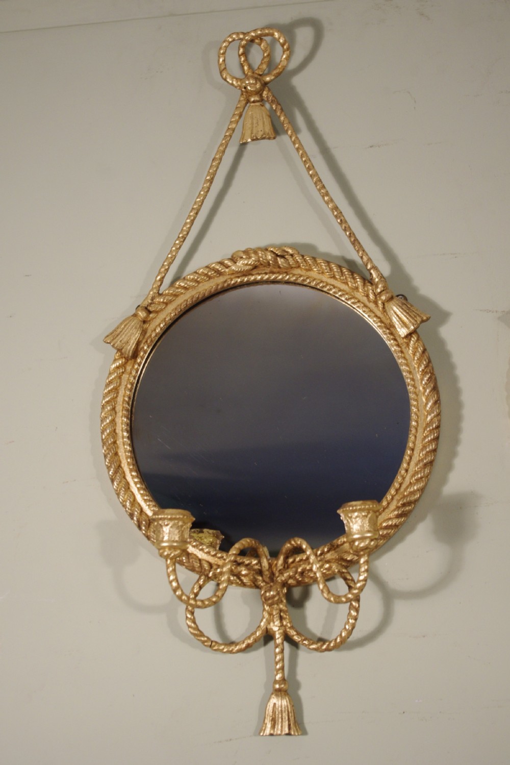 Pair of Gilt Rope Twist Girandole Mirrors View III