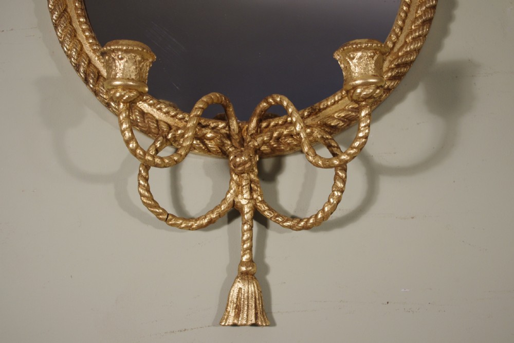 Pair of Gilt Rope Twist Girandole Mirrors View V
