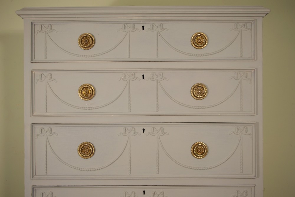 Painted Tall Six Drawer Chest View III