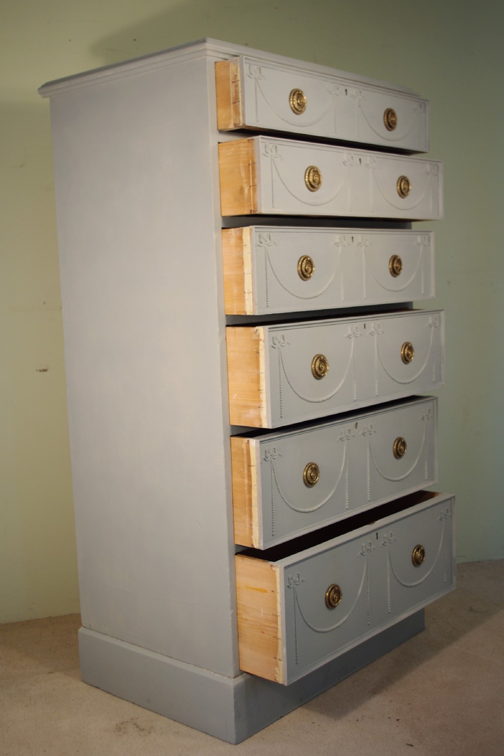 Painted Tall Six Drawer Chest View VII