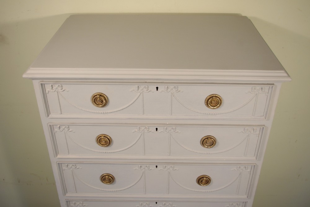 Painted Tall Six Drawer Chest View X