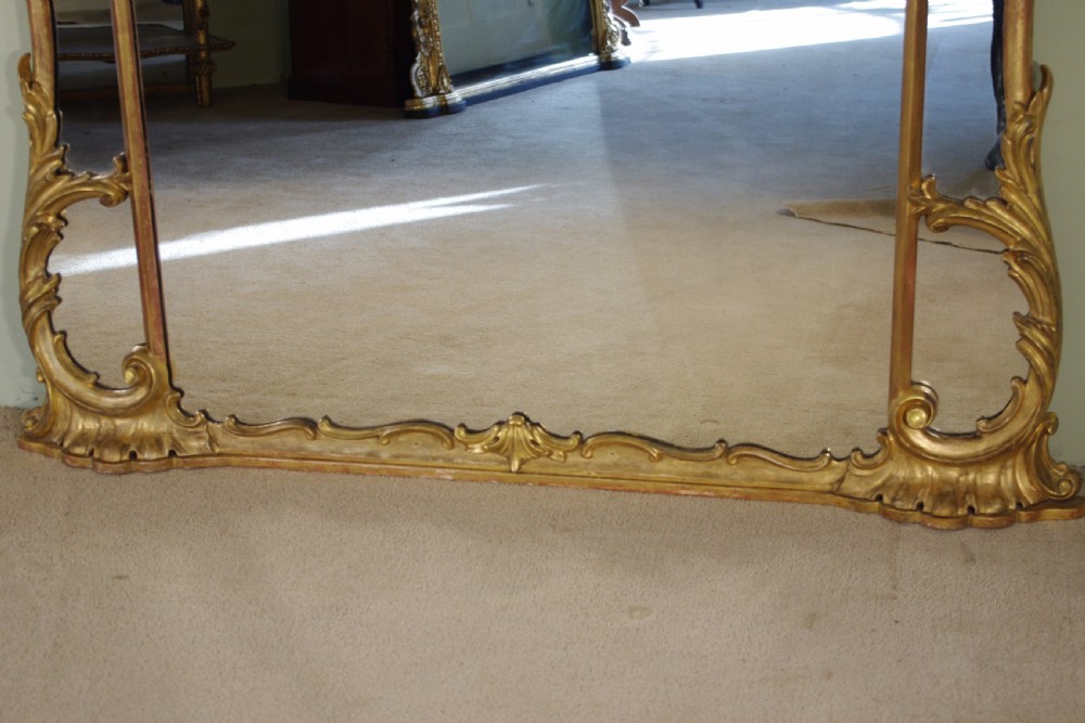 Victorian Large Gilt Wood Overmantle Mirror View III