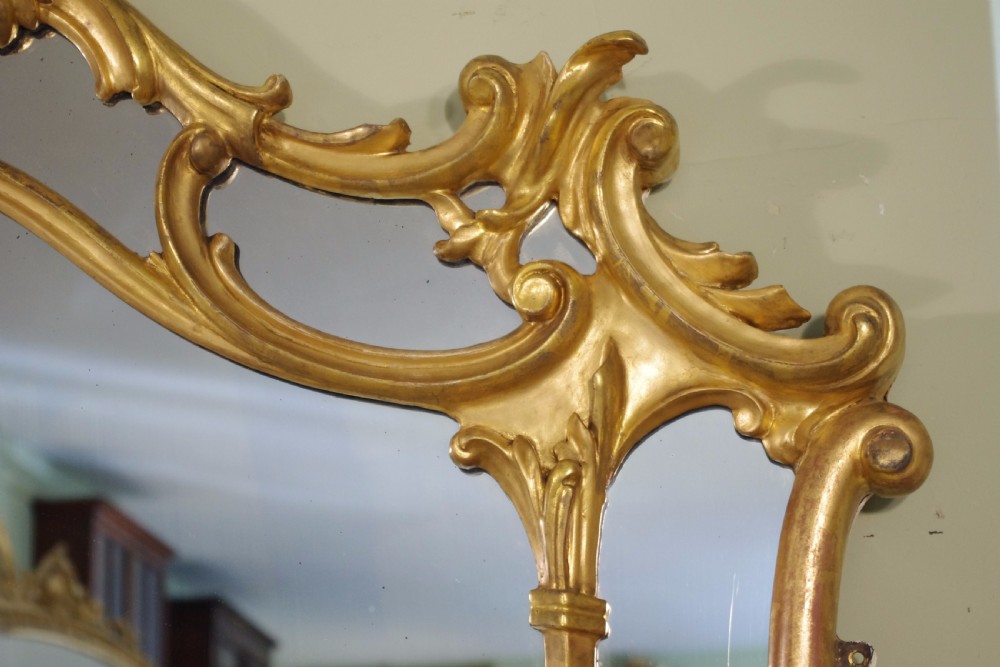 Victorian Large Gilt Wood Overmantle Mirror View VI