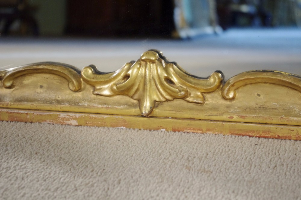 Victorian Large Gilt Wood Overmantle Mirror View VIII