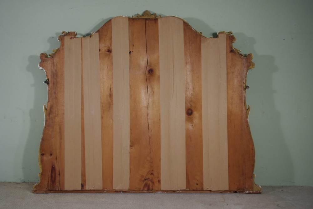 Victorian Large Gilt Wood Overmantle Mirror View IX