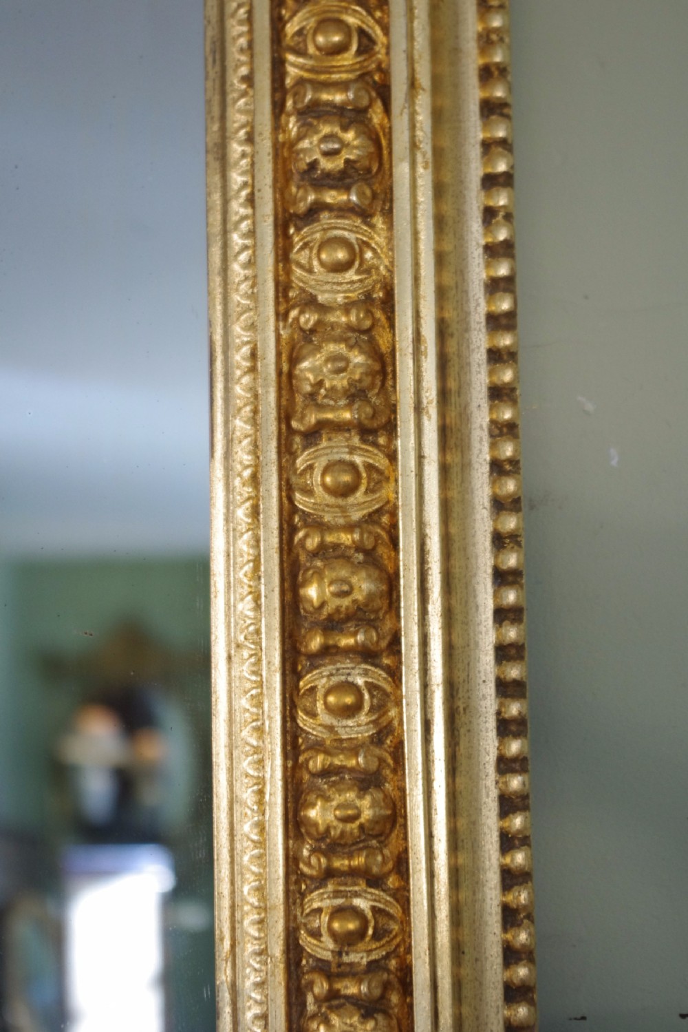 19th Century English Gilt Large Arch Top Overmantle Mirror View XI