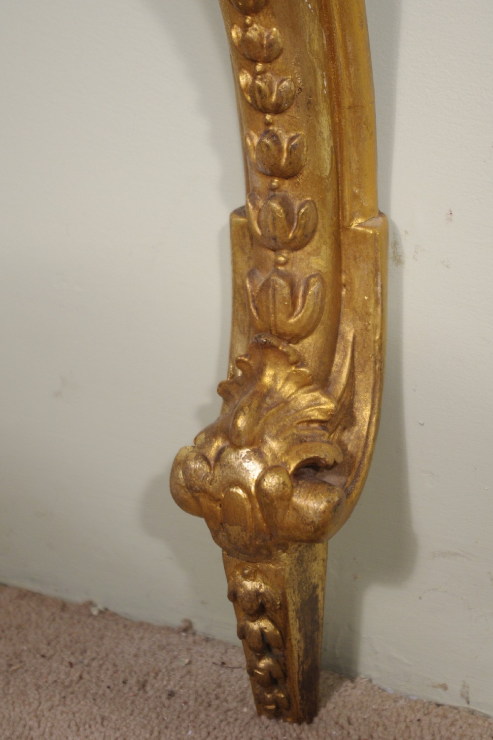 Gilt Console Table with Marble Top View XIII