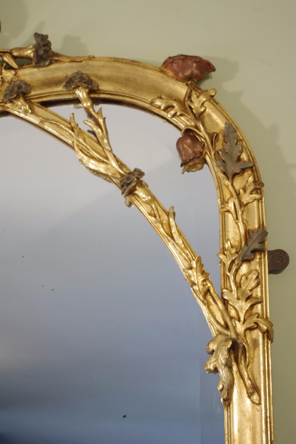 Large French Gilt Art Nouveau Overmantle/Wall Mirror View VIII