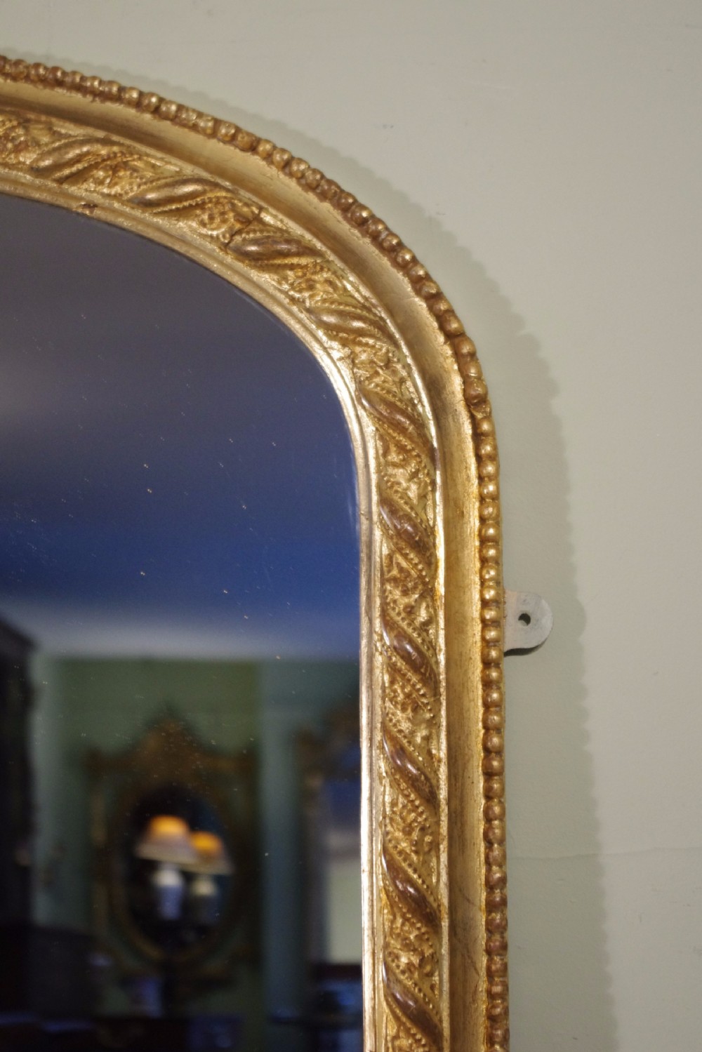 English Gilt Large Arch Top Overmantle Mirror View VI