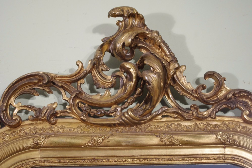 Gilt Arch Top Wall/Overmantle Mirror View IV