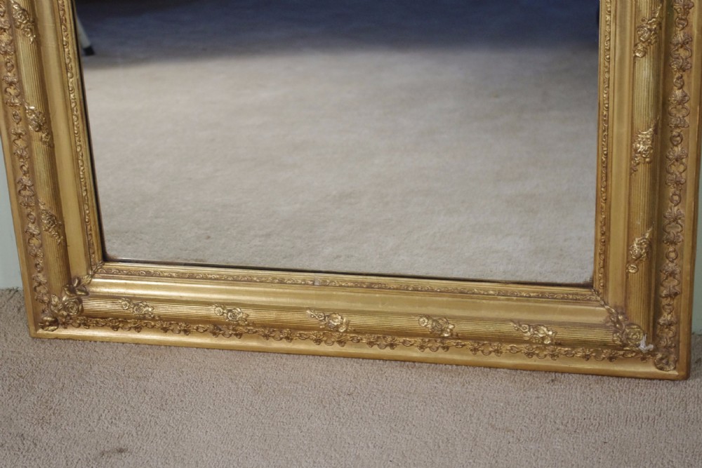 Gilt Arch Top Wall/Overmantle Mirror View VI