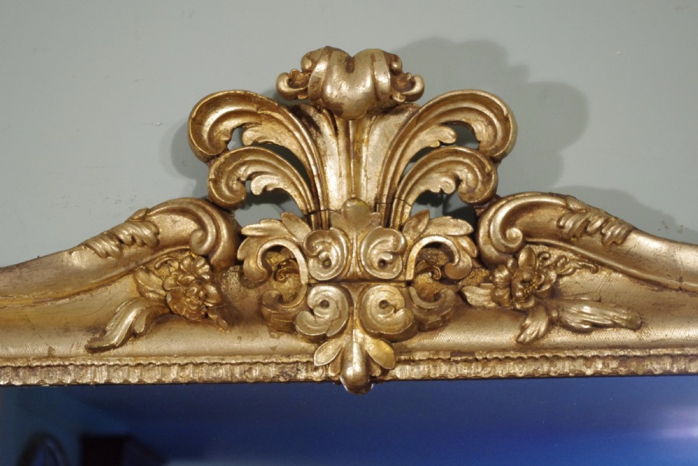 Victorian Gilt Large Overmantle Mirror View III
