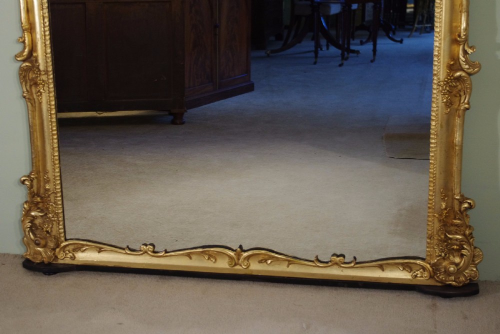 Victorian Gilt Large Overmantle Mirror View X