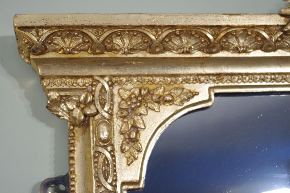 19th Century English Gilt Large Overmantle Mirror  View IV