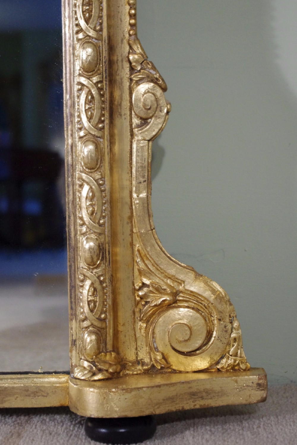19th Century English Gilt Large Overmantle Mirror  View VII