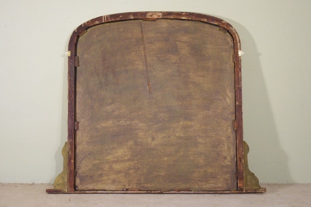 Gilt Large Arch Top Overmantle Mirror View VIII
