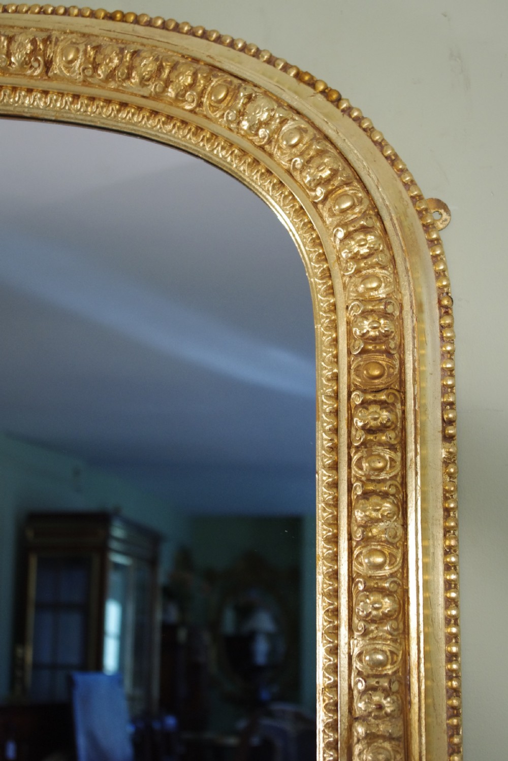 Gilt Large Arch Top Overmantle Mirror View III
