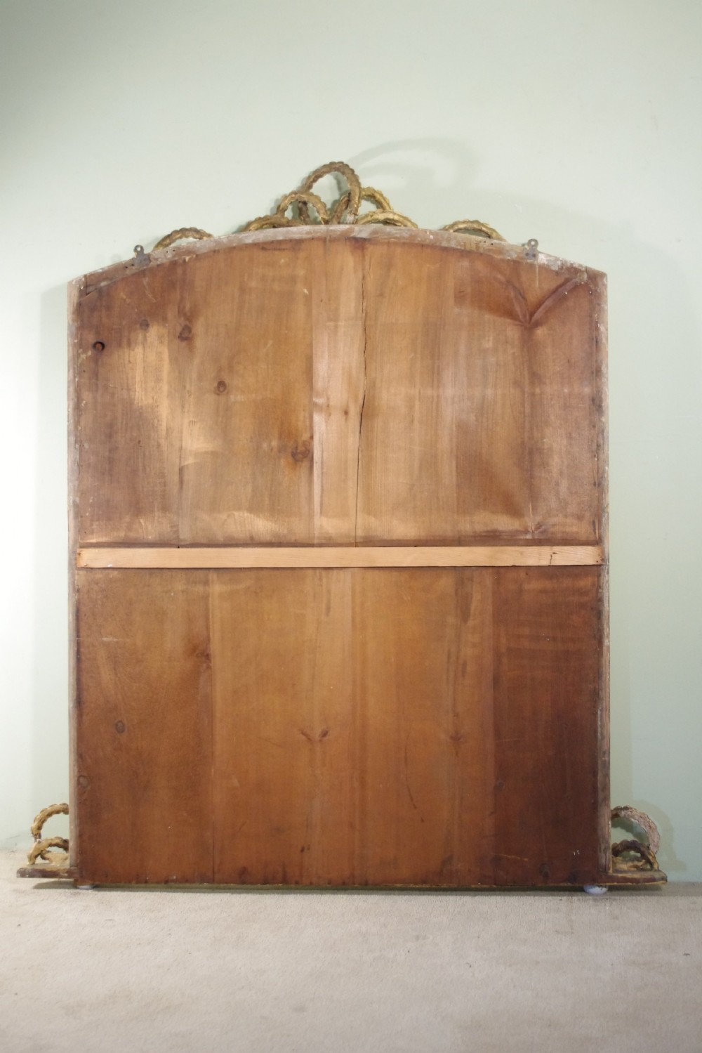 English Victorian Gilt Large 'Rope Twist'  Overmantle Mirror View XII