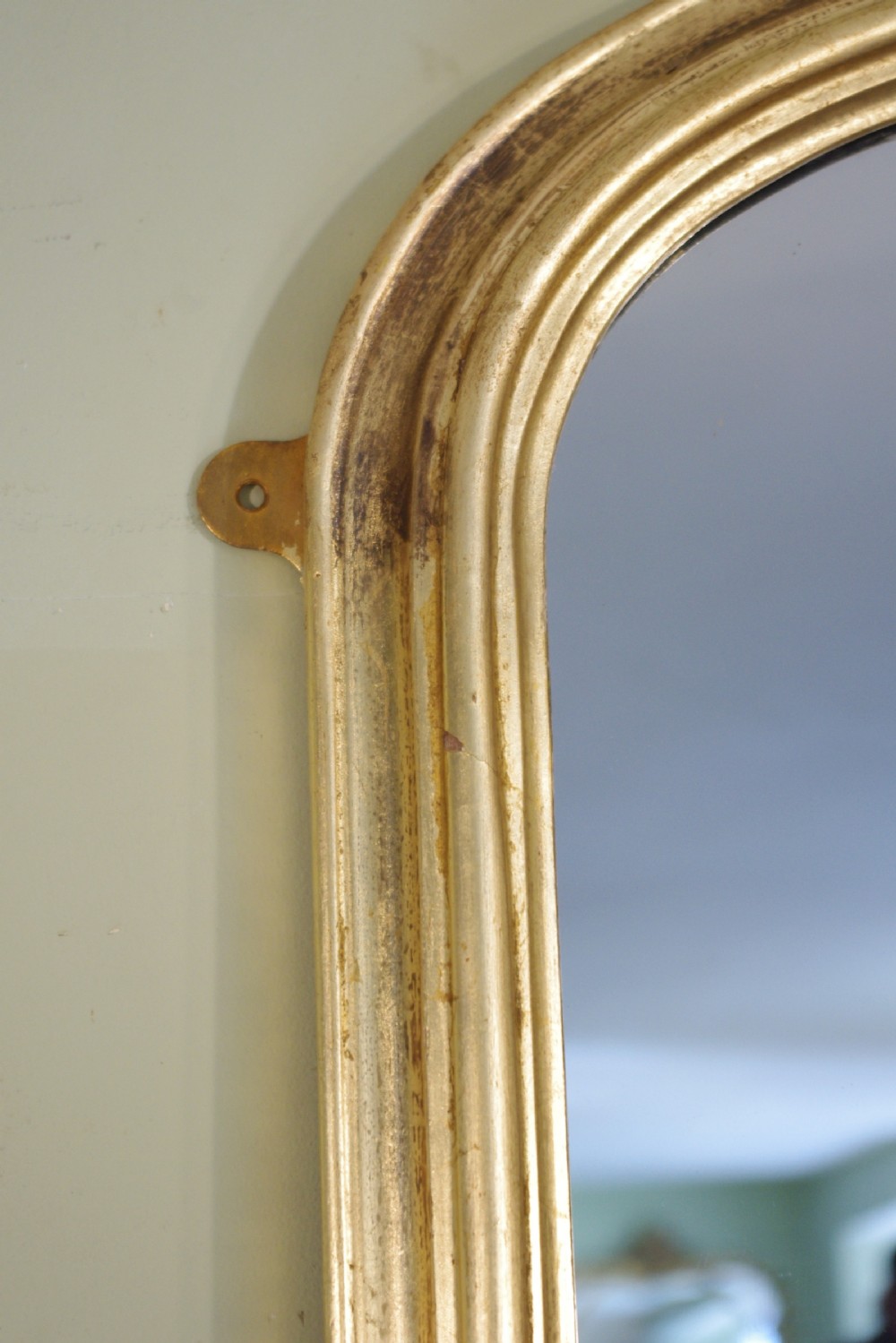 Gilt Large Arch Top Overmantle Mirror View IV