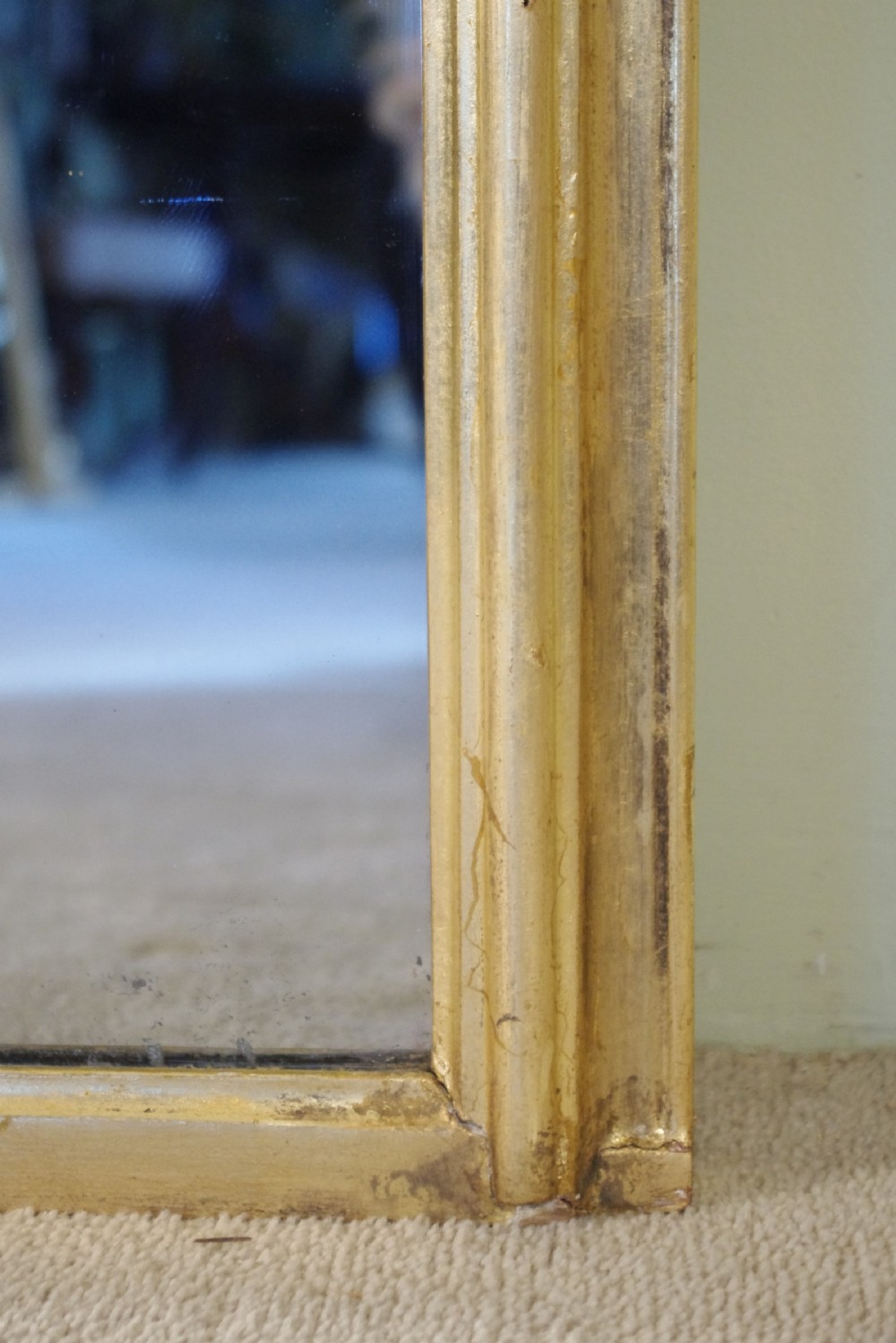 Gilt Large Arch Top Overmantle Mirror View VII