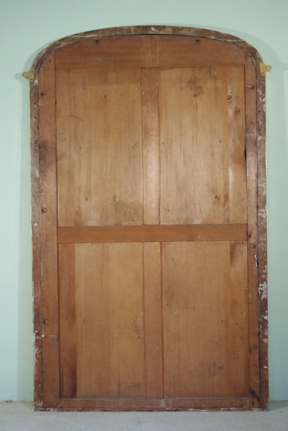 Gilt Large Arch Top Overmantle Mirror View VIII