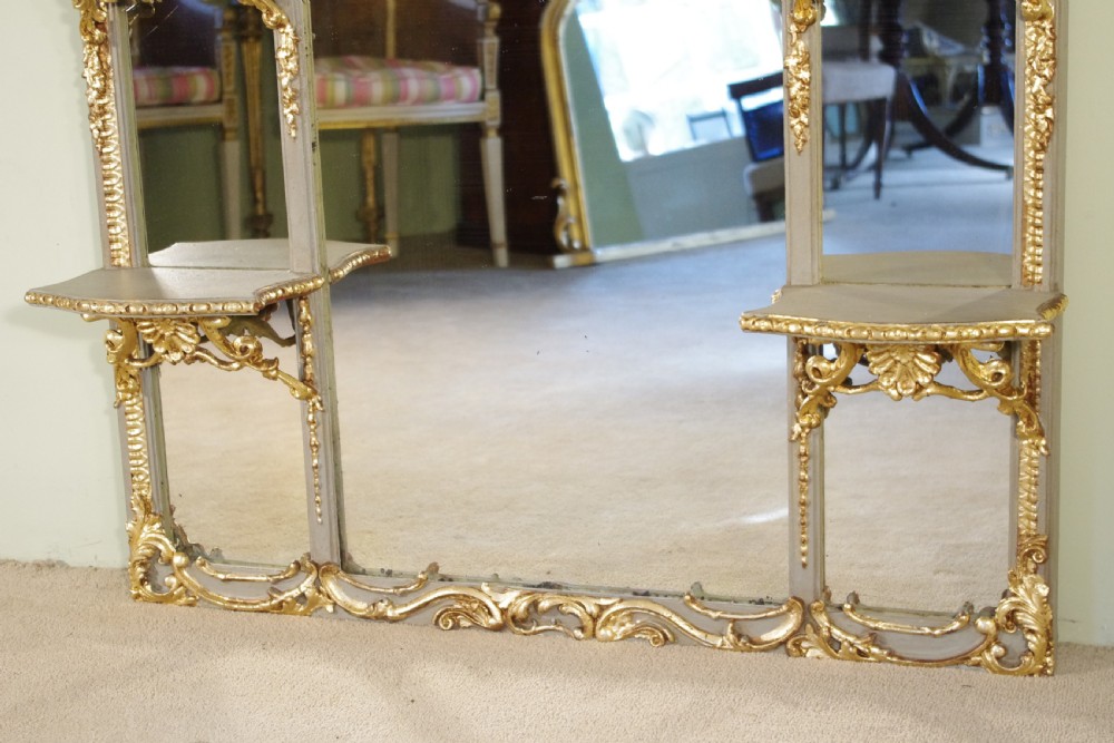 Large Victorian Painted and Parcel-Gilt Overmantle Mirror View III