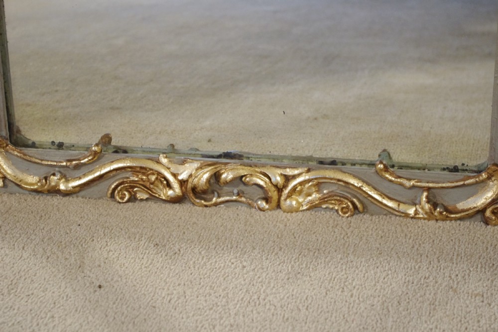 Large Victorian Painted and Parcel-Gilt Overmantle Mirror View IX